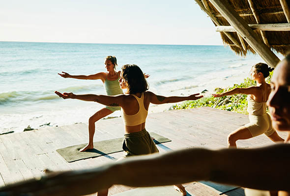 Yoga on the beach